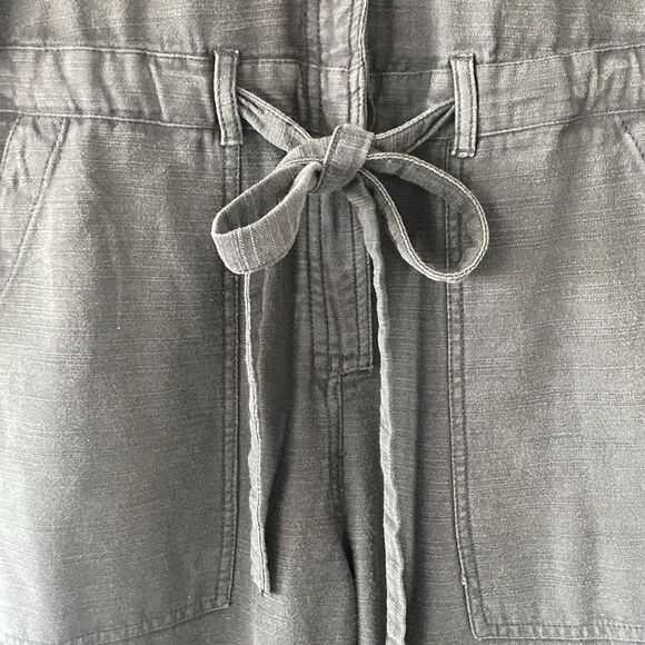 Free People Quinn Coverall Jumpsuit Black Cotton Wide Leg Boho Urban Casual - Picture 5 of 16